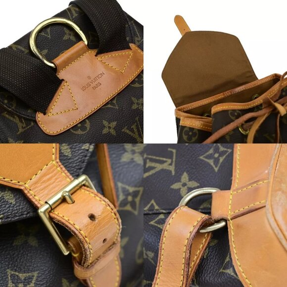 LOUIS VUITTON Montsouris GM Backpack Bag Monogram Leather Brown M51135 22FA118 - Picture 8 of 16